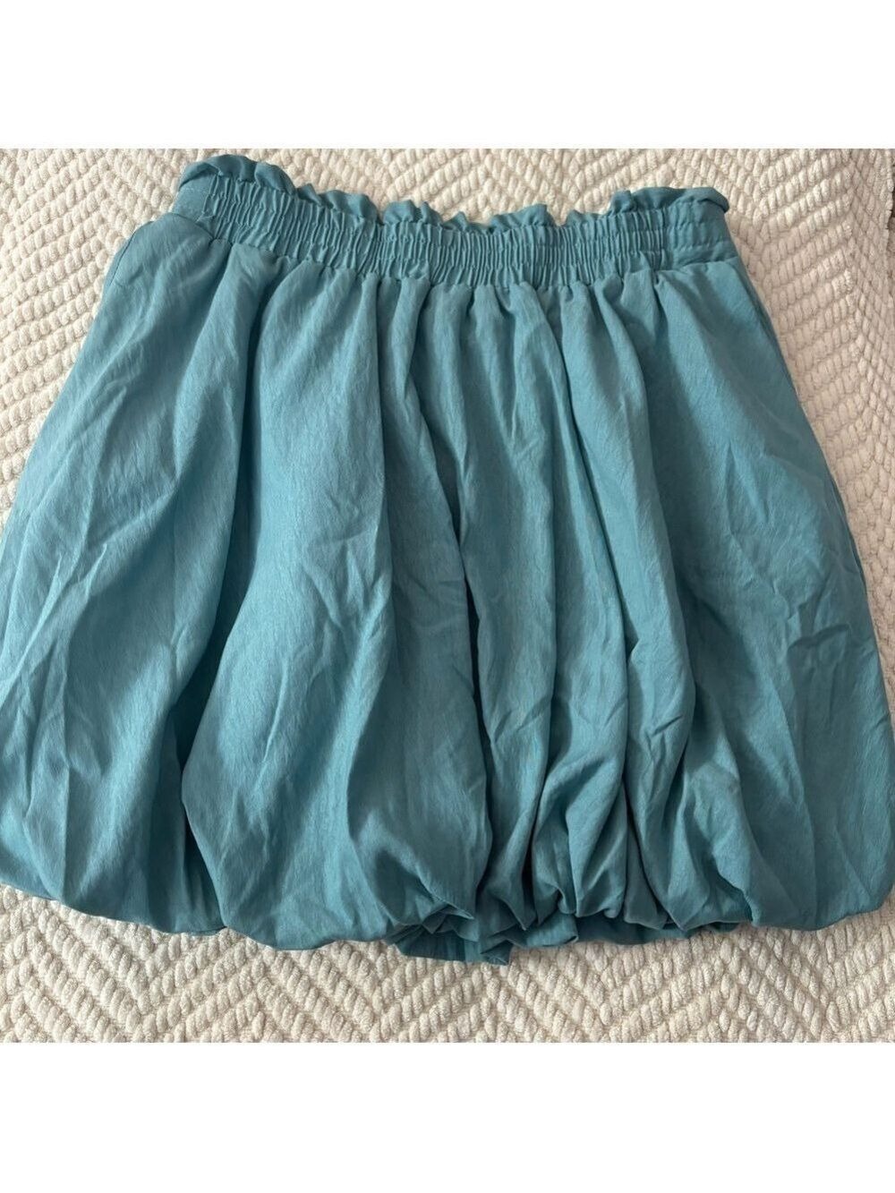 Bubble Short Skirt Teal Women Large - Picture 3 of 8